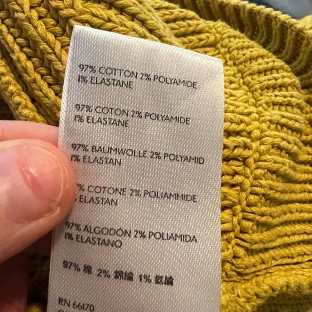 Free People Mustard Yellow Ribbed Crewneck Sweater - Picture 9 of 9